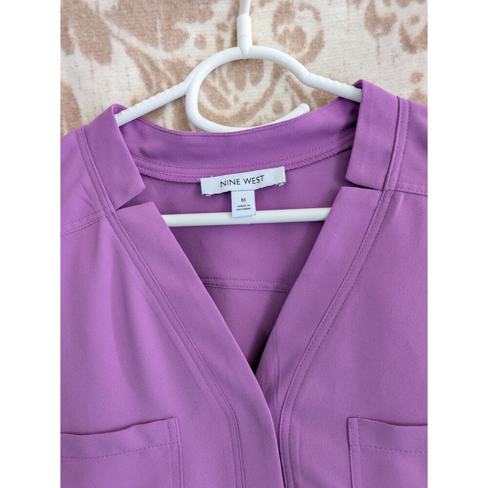 Nine West Purple Women's Blouse Medium - Picture 4 of 7